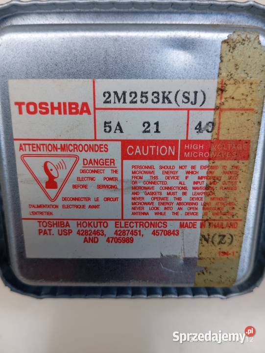 Magnetron do kuchenki mikrofalowej Toshiba Kuchenki i piekarniki Kielce