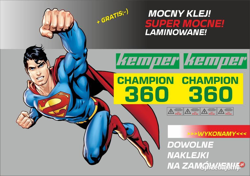 Naklejki kemper champion 360 mocne laminat Bydgoszcz