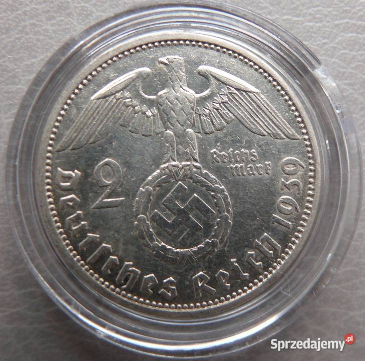 2 Reichsmark 1939 Hindenburg A Niemcy HK Szklarska Poręba