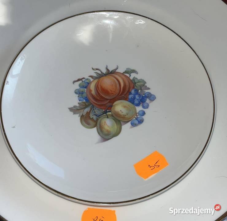 Patera i 5 talerzyków deserowych Z owocami