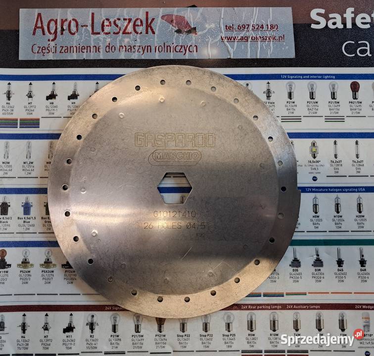 Tarcza wysiewu Gaspardo G10121410 26otworów 45mm nieuszkodzony Bielsk Podlaski