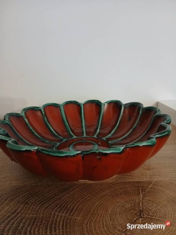 Ręcznie wykonana misa w pięknych jaskrawych podkarpackie Wiewiórka