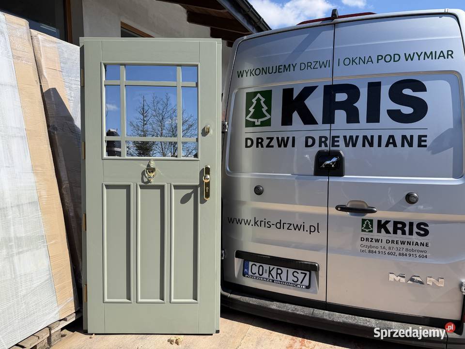 Drzwi zewnętrzne drewniane RĘKI ANGIELSKIE Gdańsk sprzedam