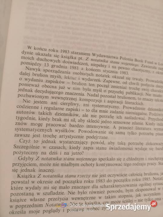 Z Notatnika stanu rzeczy Szczypiorski książki Proza i poezja Warszawa