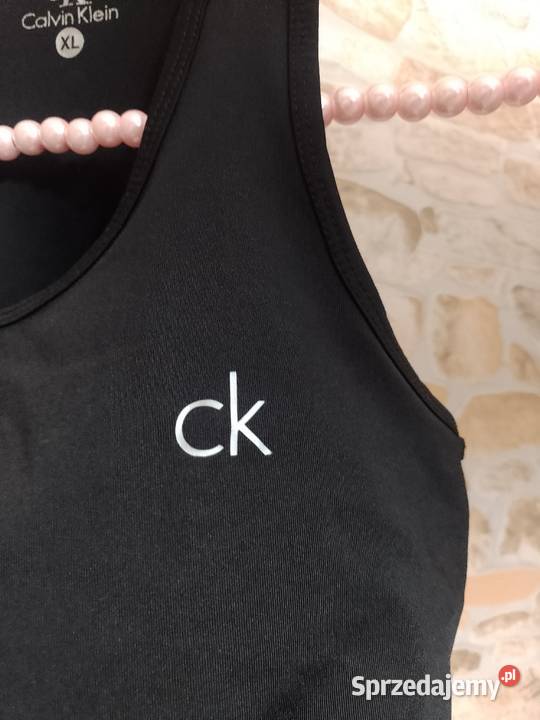 42XL Calvin Klein Ekskluzywny czarny top fitness