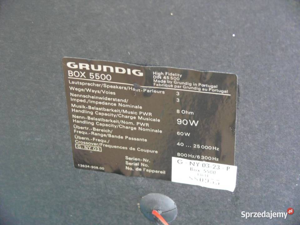 Kolumny Grundig Box 5500 sprawne WYSYŁKA Jasło