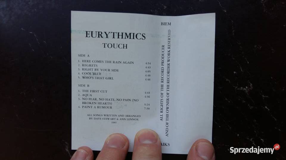 Kaseta magnetofonowa Eurythmics Touch wyd Alf Muzyka Siemiatycze