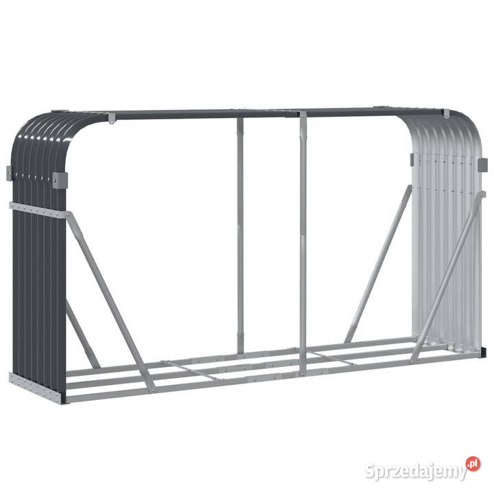 Stojak na drewno antracyt 180x45x100 stal Dom i Ogród Warszawa