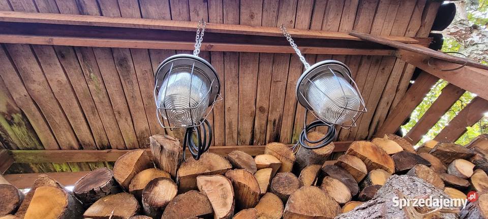 Komplet 2 lamp loft industrialnych PRL renowacji Wierzbica sprzedam