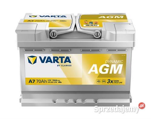 AKUMULATOR 70Ah 760A Varta Silver AGM A7 E39 Płock sprzedam