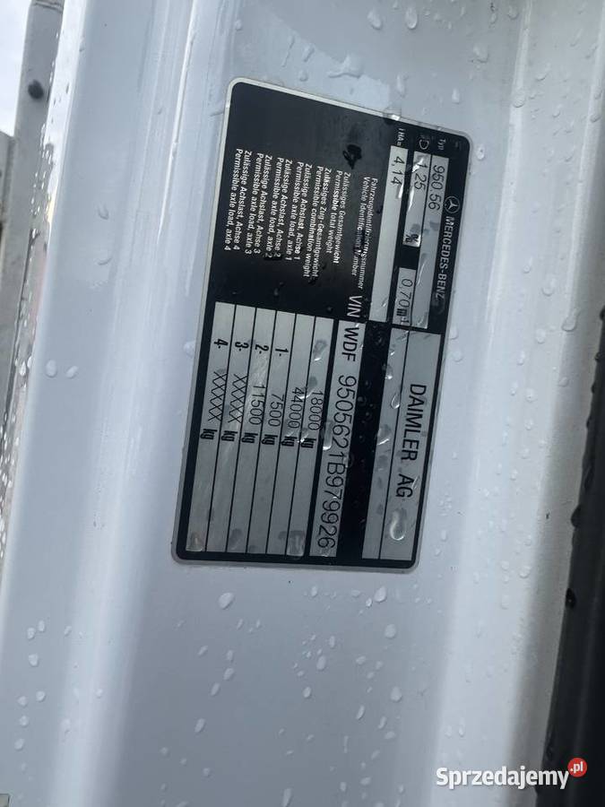 Mercedes 4x4 stały napęd HDS Hiab Wywrotka 3 mazowieckie Płock