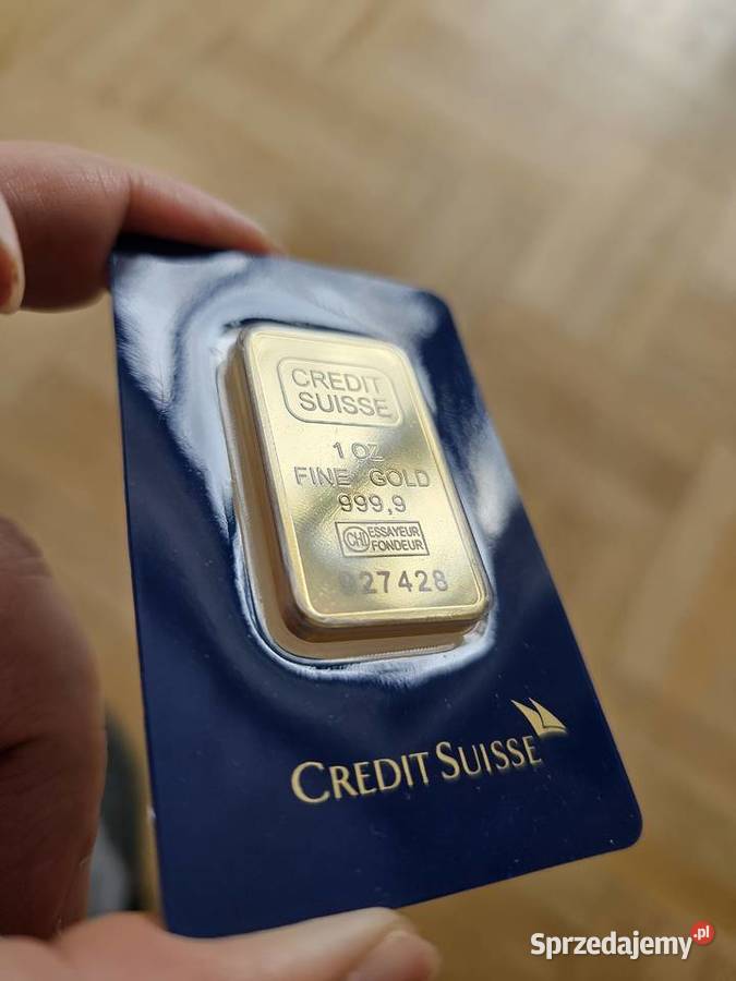 sztabka złota imitacja 1 uncja CREDIT SWISS Warszawa