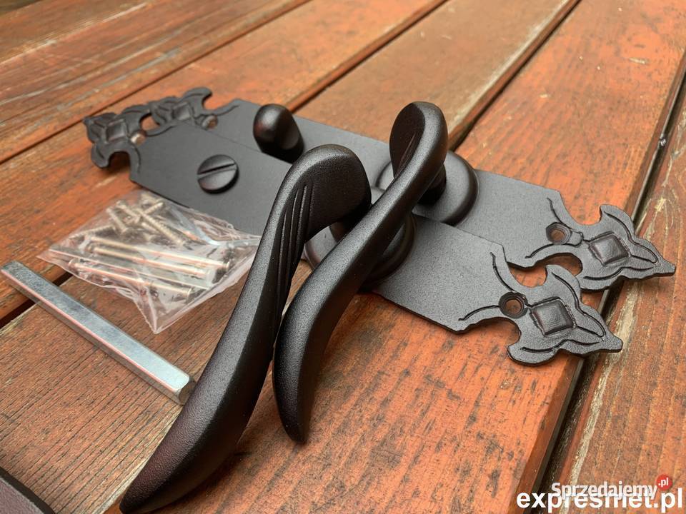 RUSTYKALNA Klamka kuta do furtki bramki drzwi