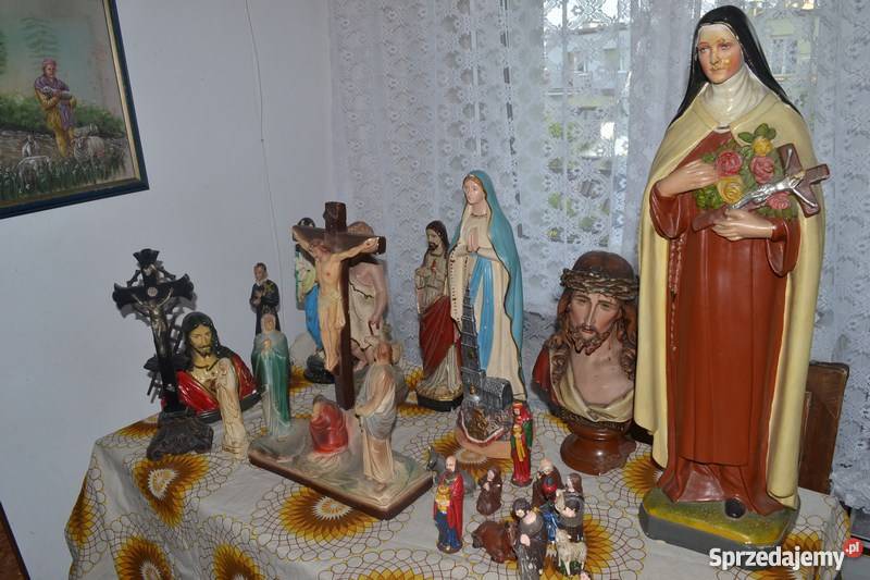 FIGURY PRZEDWOJENNE GIPSOWE KRUCYFIKS Pozostałe Poznań