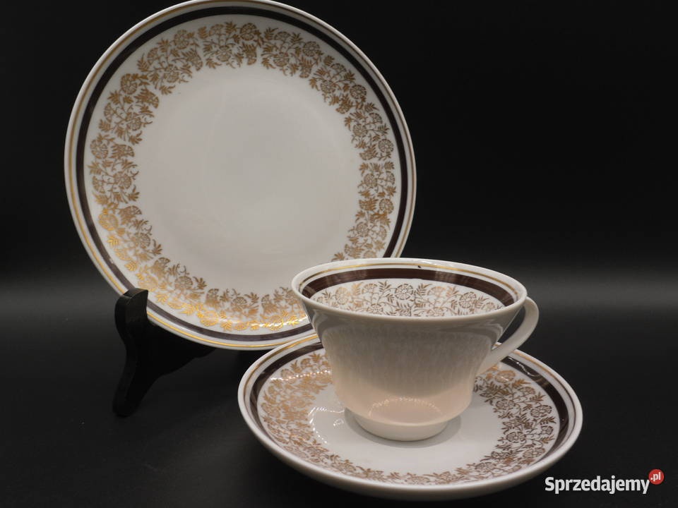 Zestaw śniadaniowy trio z porcelany Weimar wielkopolskie Raszków