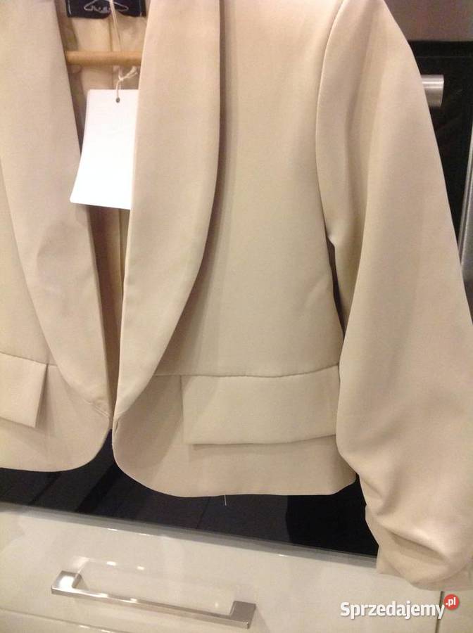 Żakiet Krótki Damski S Nowy Jasny Beż Marynarki i żakiety lubuskie Nowa Sól