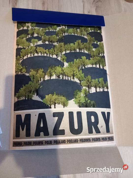 Plakat A3 Mazury vintage style Plakaty warmińsko-mazurskie Olsztyn