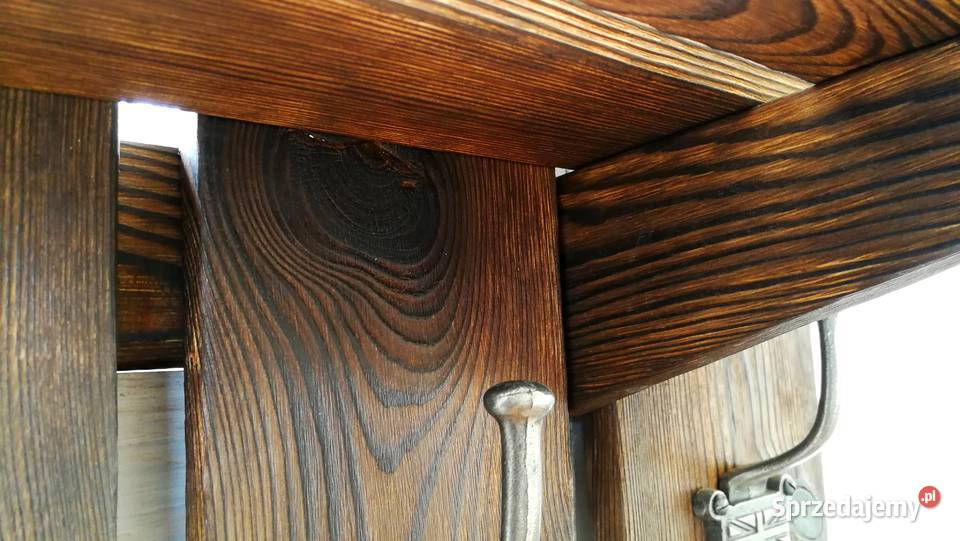 Wieszak drewniany vintage rustykalny loft flaga Radków sprzedam