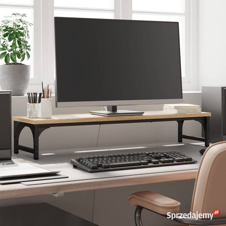 Podstawka pod monitor dąb sonoma 85x23x155 mazowieckie Warszawa sprzedam