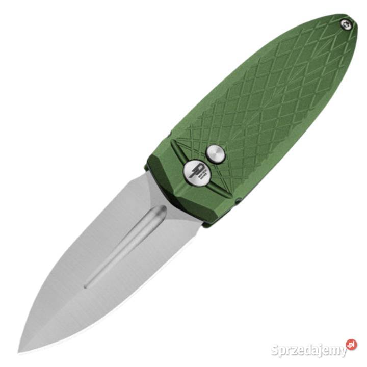 Nóż składany Bestech QUQU Green Aluminium Satin