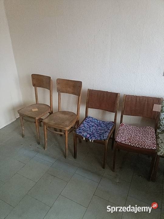 Stół drewniany rozkładany z krzesłami Łódź