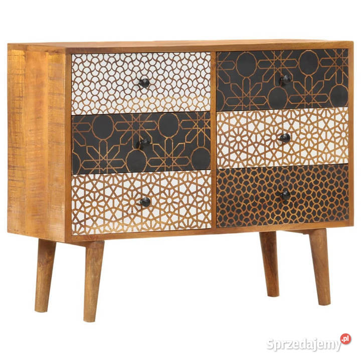 Szafka z nadrukiem 90 x 30 x 70 lite drewno Meble Warszawa