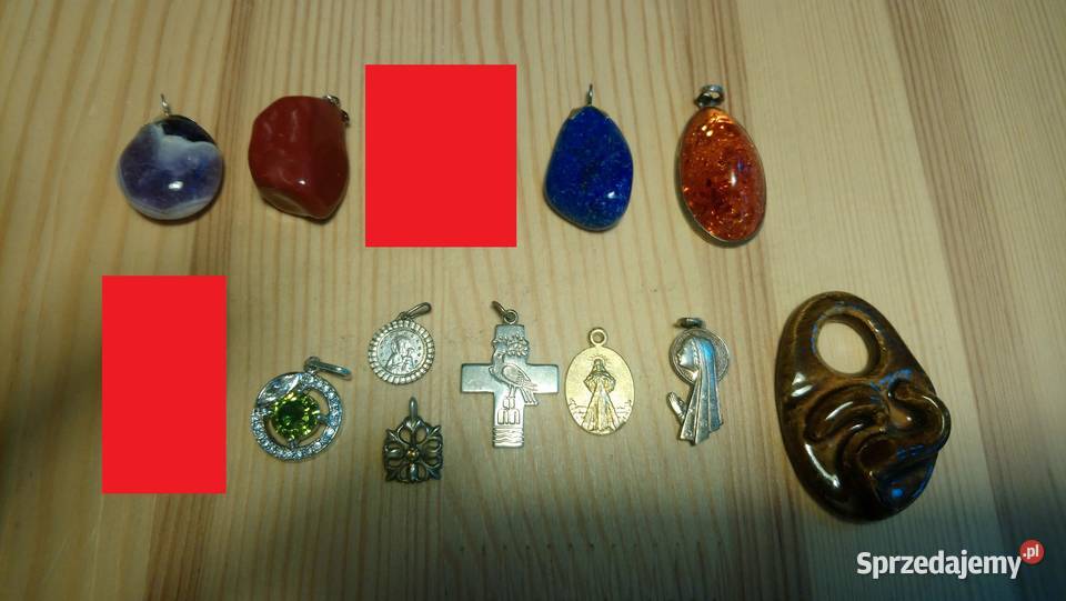 zawieszki medaliki srebro kamienie szlachetne Warszawa