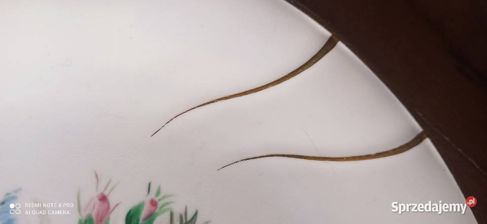 Patera z bukietem kwiatów Syg Inicjały AB 1945