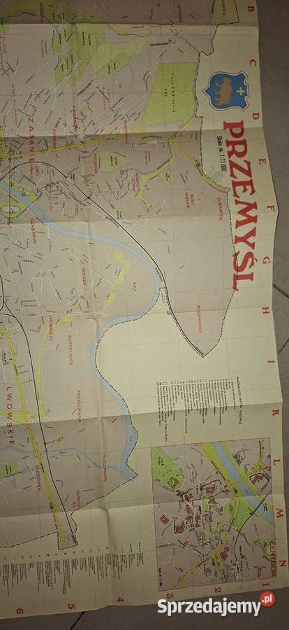 Przemyśl Plan miasta 1989 Niski nakład wyd 1 Łęczyca sprzedam