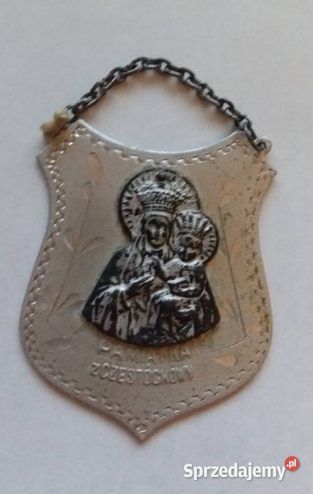 Stary ryngrafMedalionPamiątka z Częstochowy Łódź