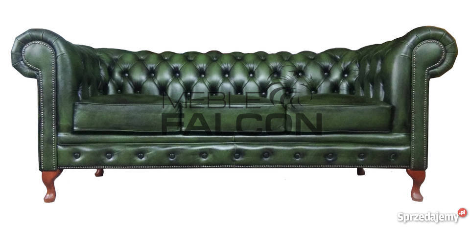 Pikowana sofa Chesterfield Queen Anne MEBLE czerwony mazowieckie Warszawa