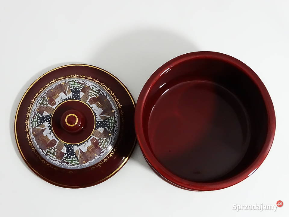 Dekoracyjny pojemnik świąteczny z pokrywką Boże Narodzenie Biłgoraj