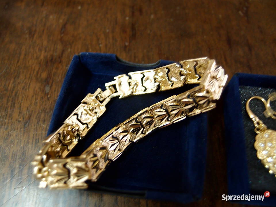 biżuteria damska zestaw kolczyki i bransoletka