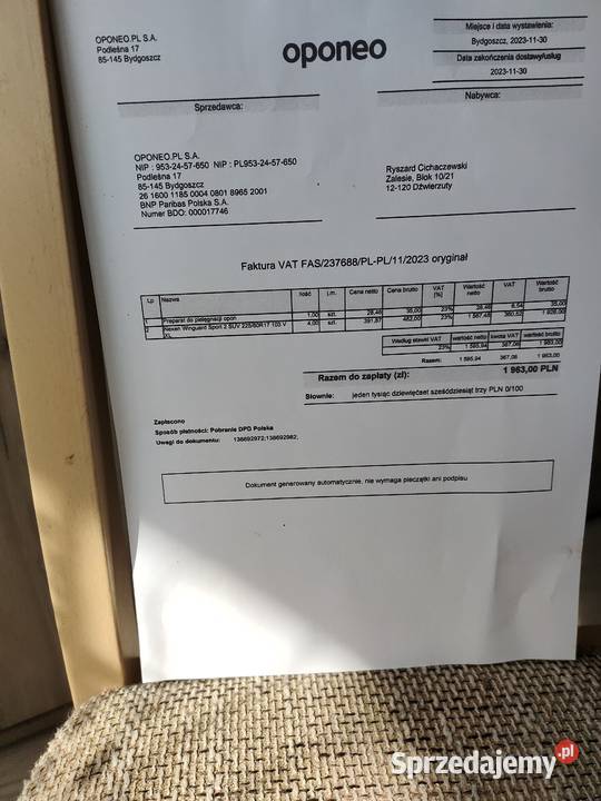 Sprzedam Opony zimowe z felgami 17 Dźwierzuty