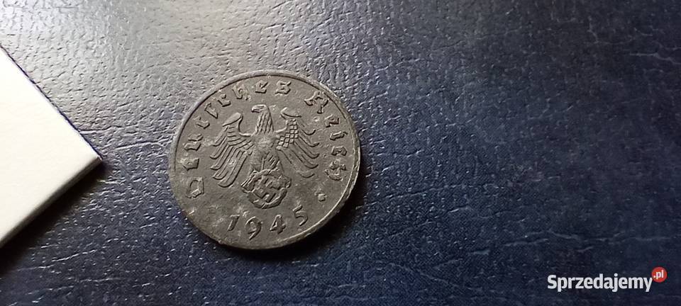 Stare monety 1 reichsfenig 1945 A Niemcy Lesko