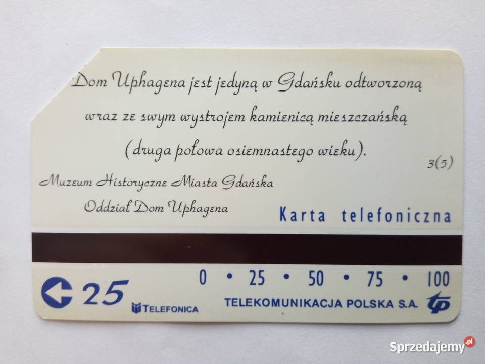 Karta telefoniczna przedst Pokój Owadów Uphagena śląskie Dąbrowa Górnicza