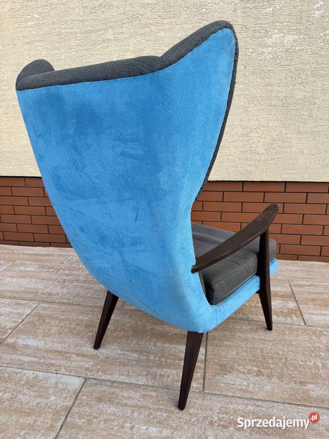 Fotel uszak patyczak art deco proj Wilhelm Knoll
