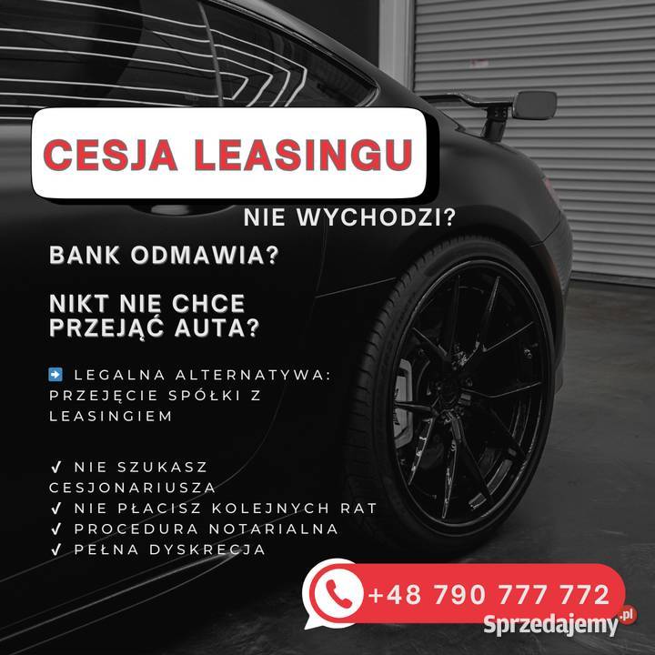 Przejmę spółkę z autami w leasingu w każdej Warszawa