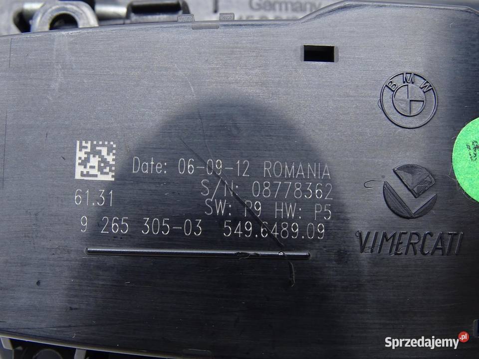 PANEL WŁĄCZNIK ŚWIATĘŁ 9265305 BMW F20 F21 F30
