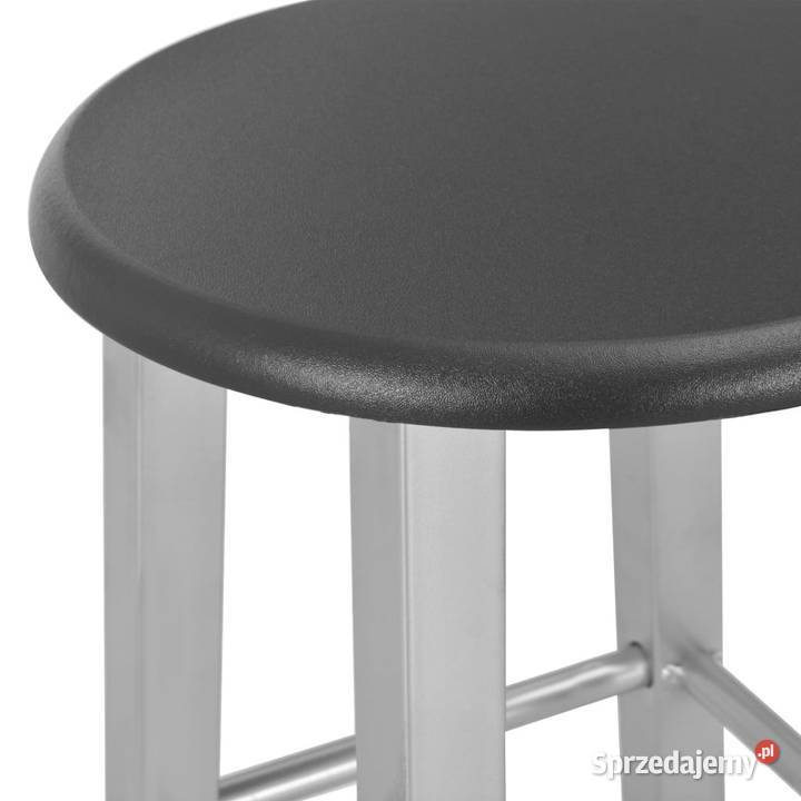 Stołki barowe 2 srebrne MDF WM284410 Warszawa