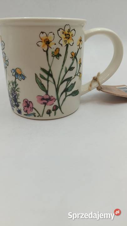 Kubek ceramiczny z motywem polnych kwiatów Zamość
