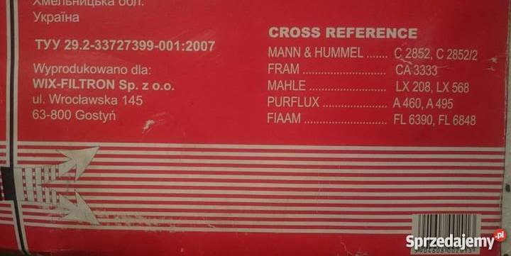 FILTR filtron powietrza AR201 AUDI VW SKODA Filtry Lubliniec