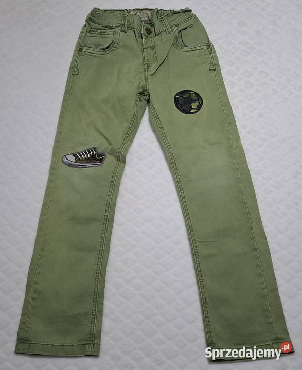 Spodnie chłopięce rurki zielone piłka trampek chłopiec śląskie Czeladź sprzedam