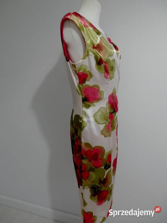 Sukienka Wieczorowa Imprezowa Satynowa Łomża