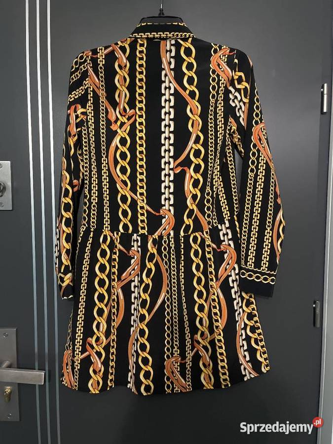 Primark sukienka rozkloszowana modny wzór żółty/złoty Choszczno sprzedam