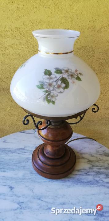 Lampka stołowa nocna biurowa stylowa naftowa