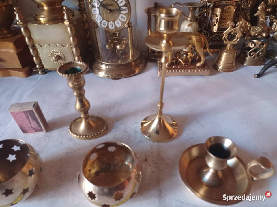 Świecznik lampion kaganek Mosiądz Wyprzedaż wielkopolskie Poznań
