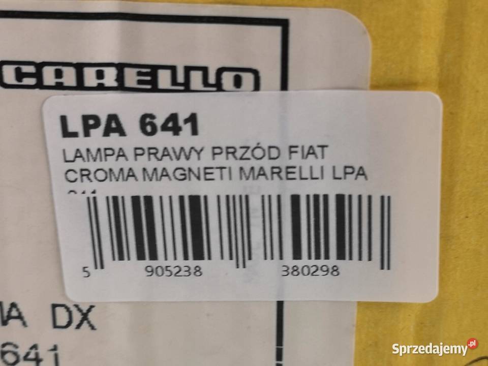 LAMPA PRAWY PRZÓD FIAT CROMA 19861996 NOWA