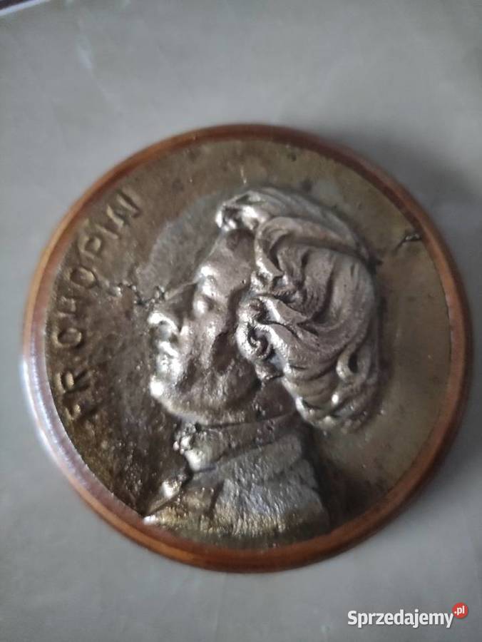 Stary medal plakieta Fr Chopina brązmosiądz