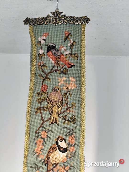 Vintage Szarfa Dzwonkowa Bell Pull HAFT Poddębice